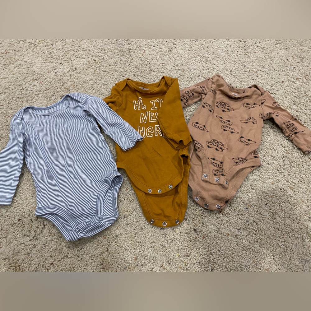 3 long sleeve baby Onesie-#5